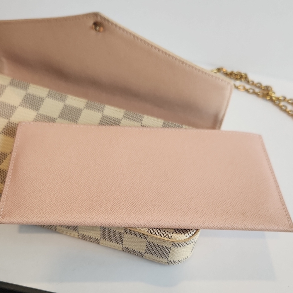 Louis Vuitton Cream Damier Azur Envelope Shoulder Bag - Picture 13 of 15